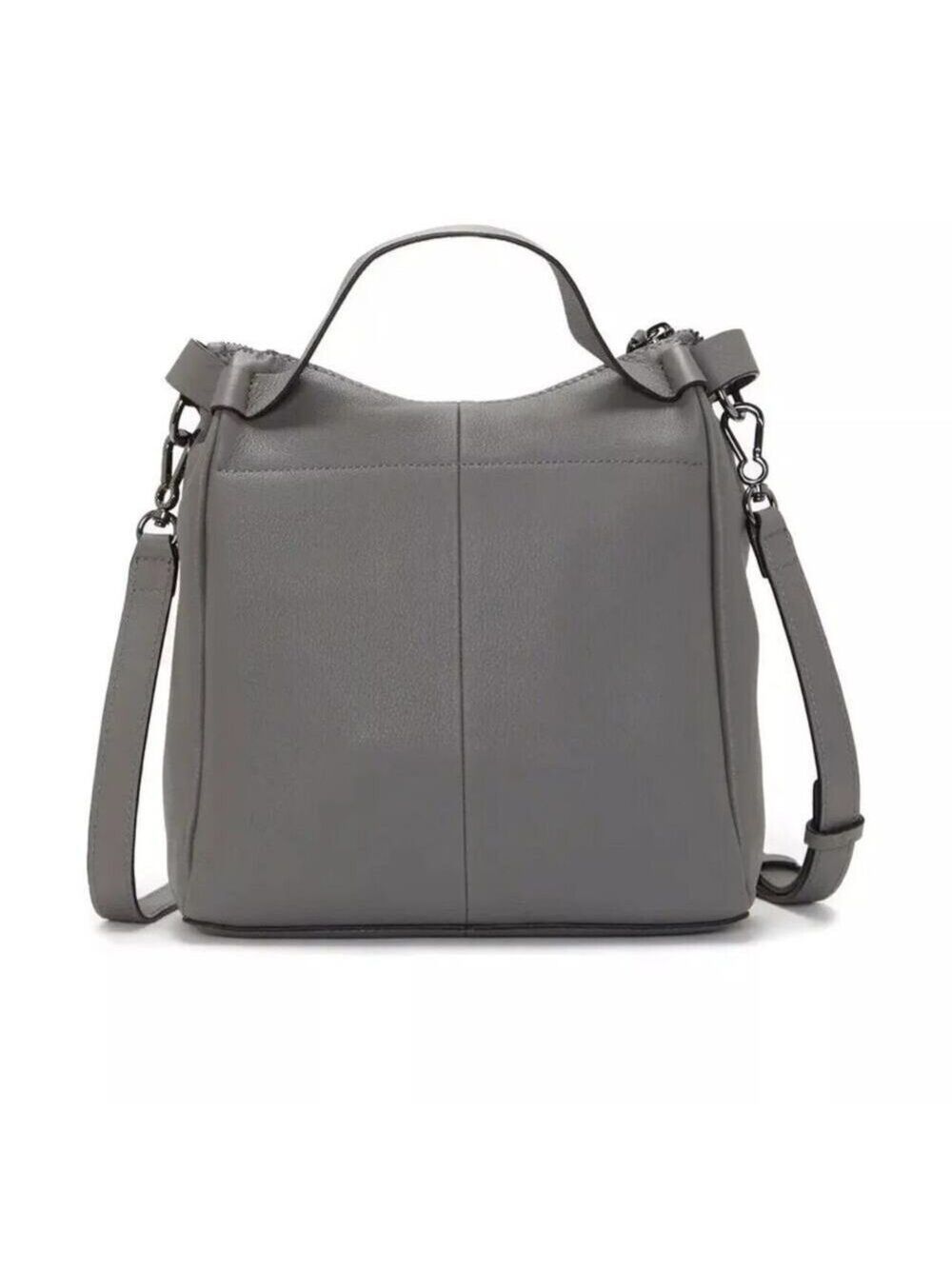 VINCE CAMUTO Alora Leather Crossbody Bag Gray MSRP$248 - Picture 2 of 16